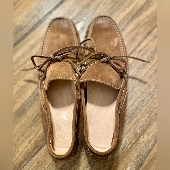 FRYE Suede Brown Slip On Driving Loafer Shoe Men's Size 12 M Preppy Casual Comfy - Picture 8 of 10